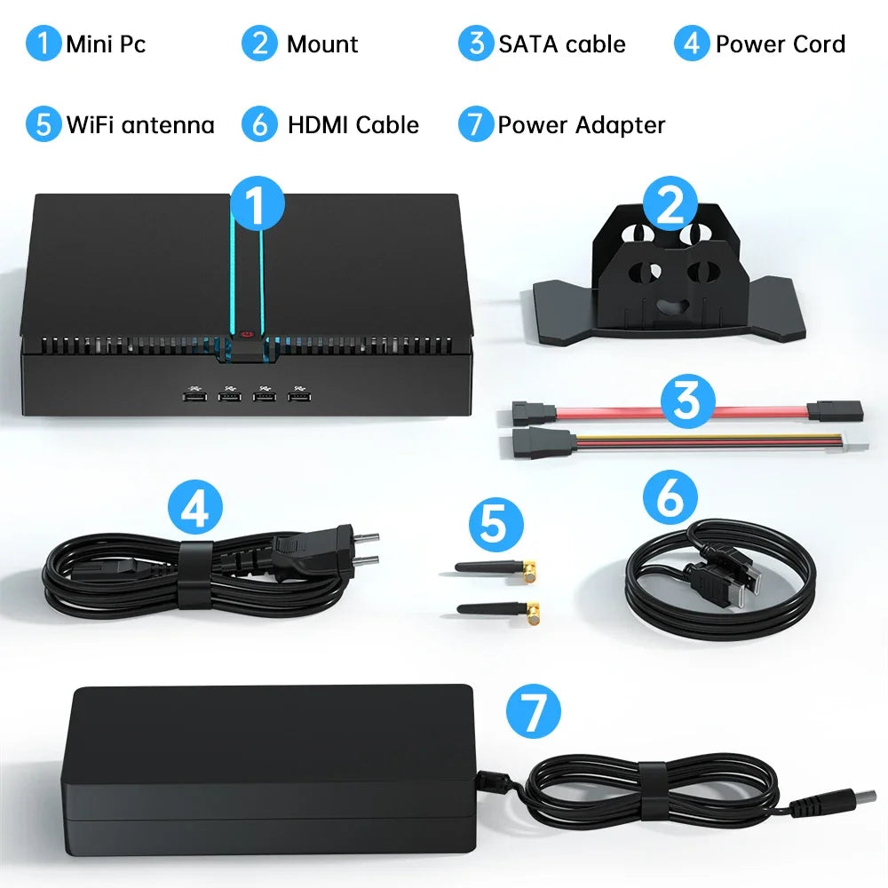 New Mini Discrete Graphics Gaming PC NVIDIA RTX4070 12G Intel Core i5-13400F Max 64G DDR5 RAM 2TB NVME SSD 8K HD Mini Gaming PC
